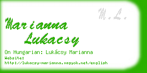 marianna lukacsy business card